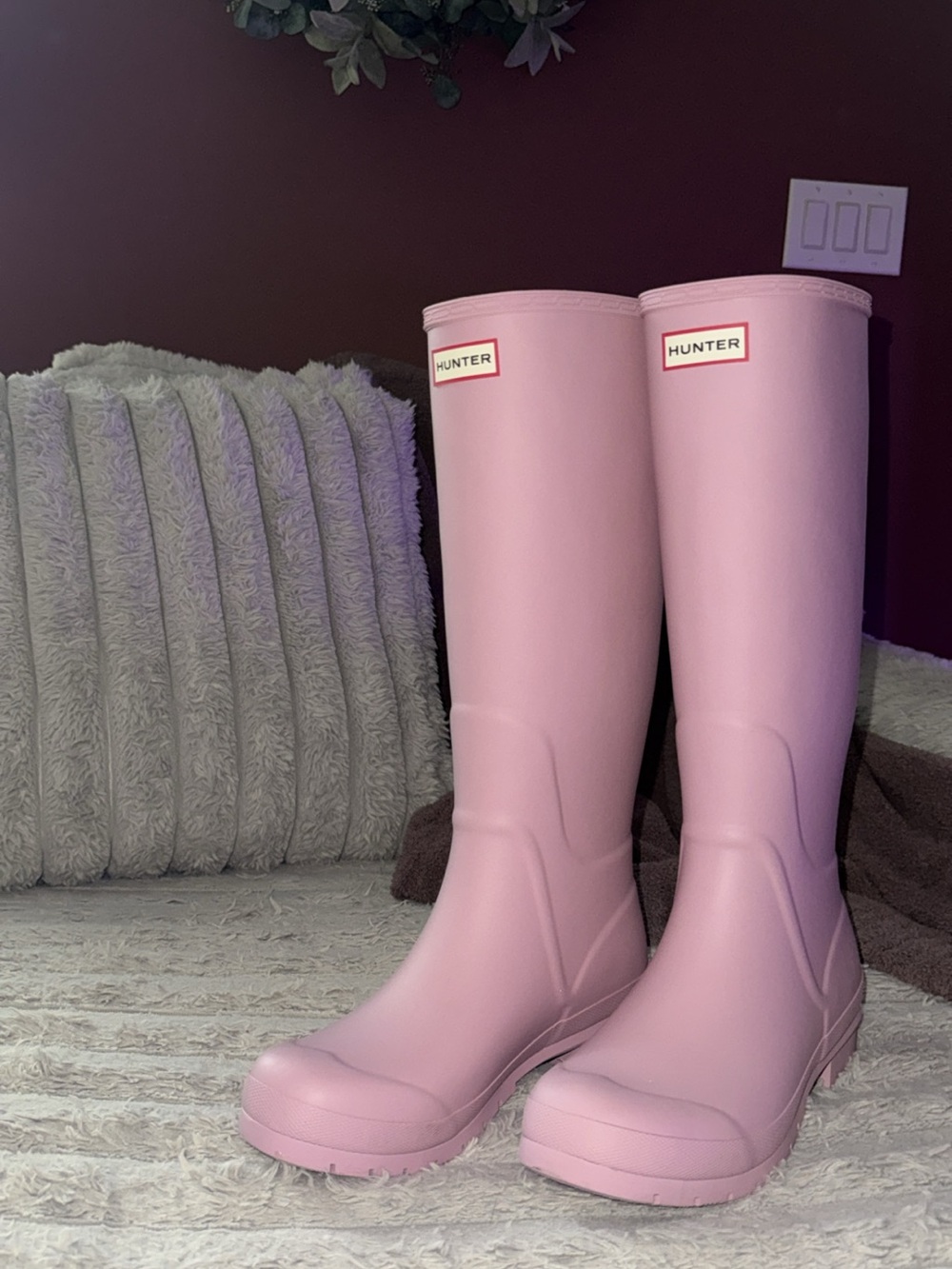 Hunter Women’s Original Tall Pink Rain Boots 9 New!